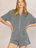 RIBBED BUTTON DOWN ROMPER (2 COLORS)