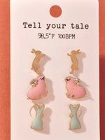 EASTER BUNNY EARRINGS SET